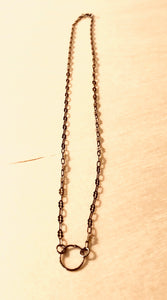 Oxidized circle necklace