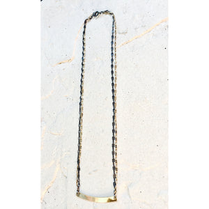 Double Chain Arc Necklace